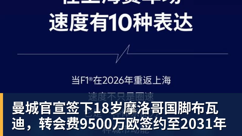 九游体育曼城官宣签下18岁摩洛哥国脚布瓦迪，转会费9500万欧签约至2031年